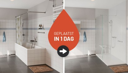 bad naar douche in 1 dag